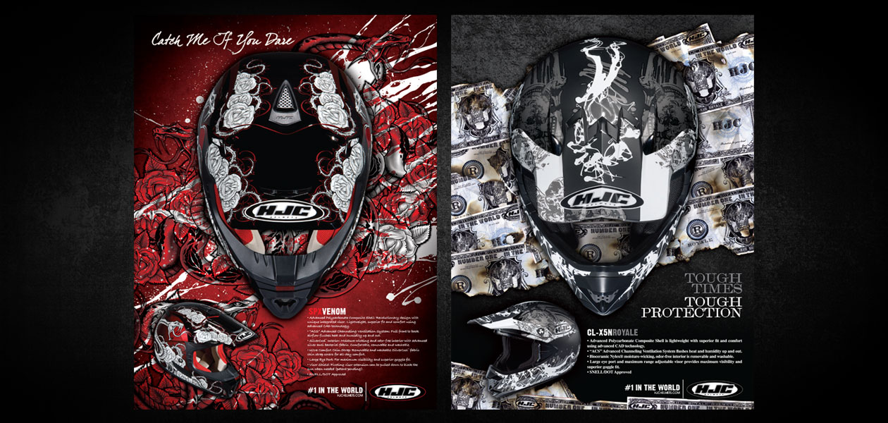 HJC HELMETS: HJC Helmets Magazine Ad Design