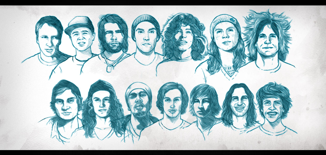 BIRDHOUSE SKATEBOARDS: Birdhouse Team Illustrations