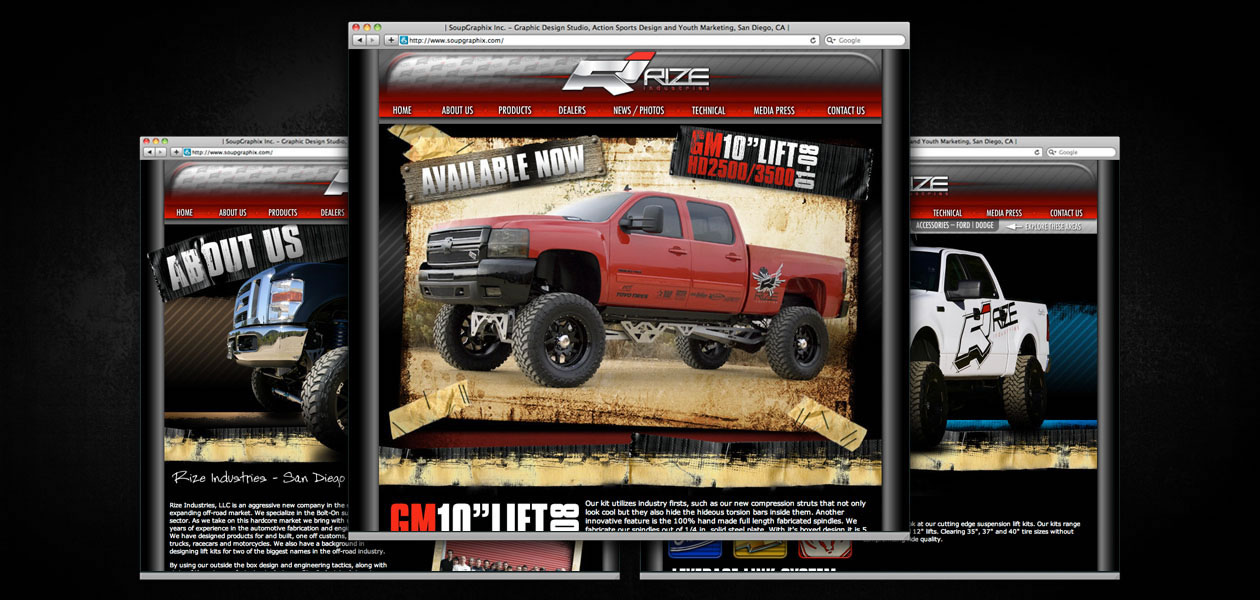 VARIOUS CLIENTS: Rize Industries Website Design