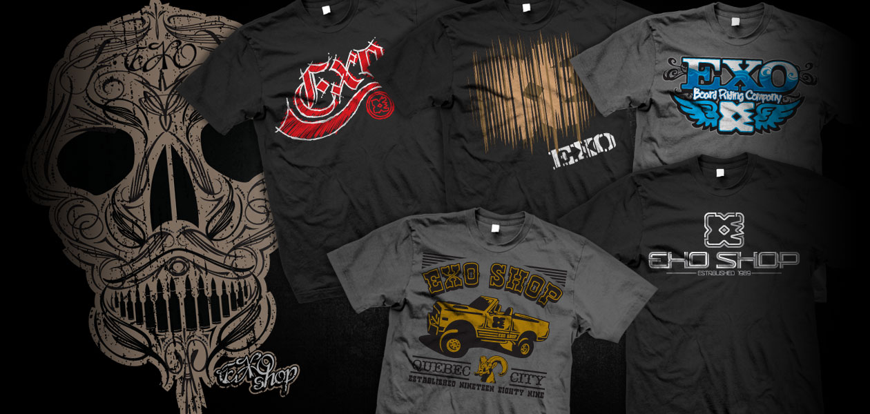 VARIOUS CLIENTS: Exo Skateshop T-Shirt Design