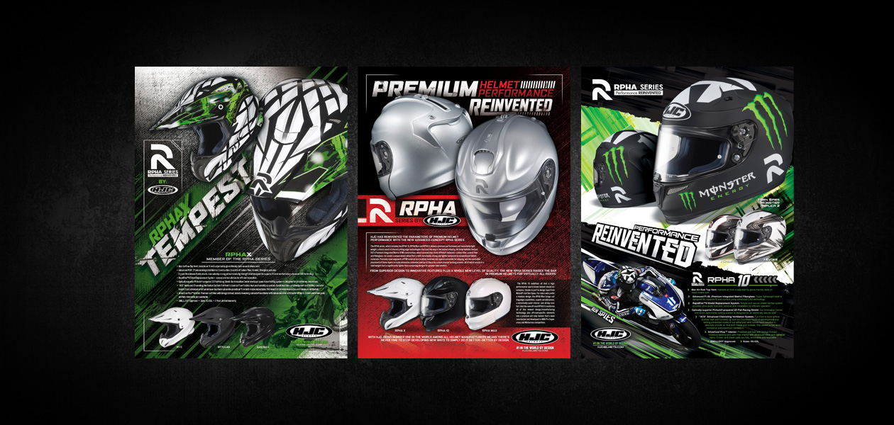 HJC HELMETS: HJC Helmets Rpha Helmet Magazine Ads